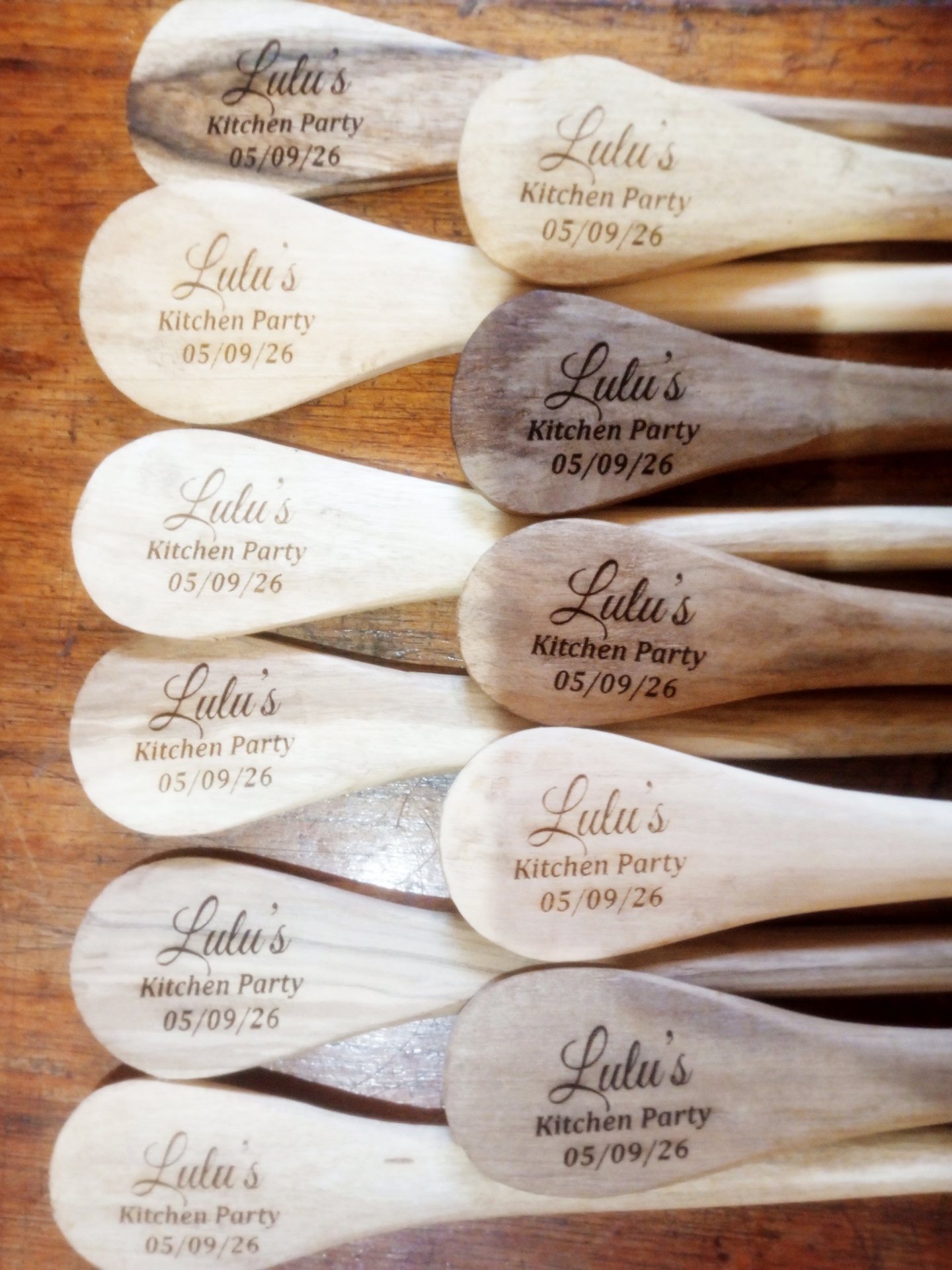 Cooking Sticks Lazer Engraved